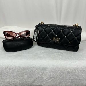 NWOT Salvatore Ferragamo Sunglasses and NWT Badgley Mischka Purse